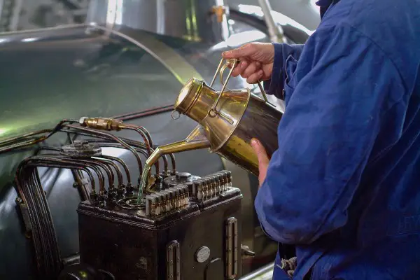 Engine Oil being Poured